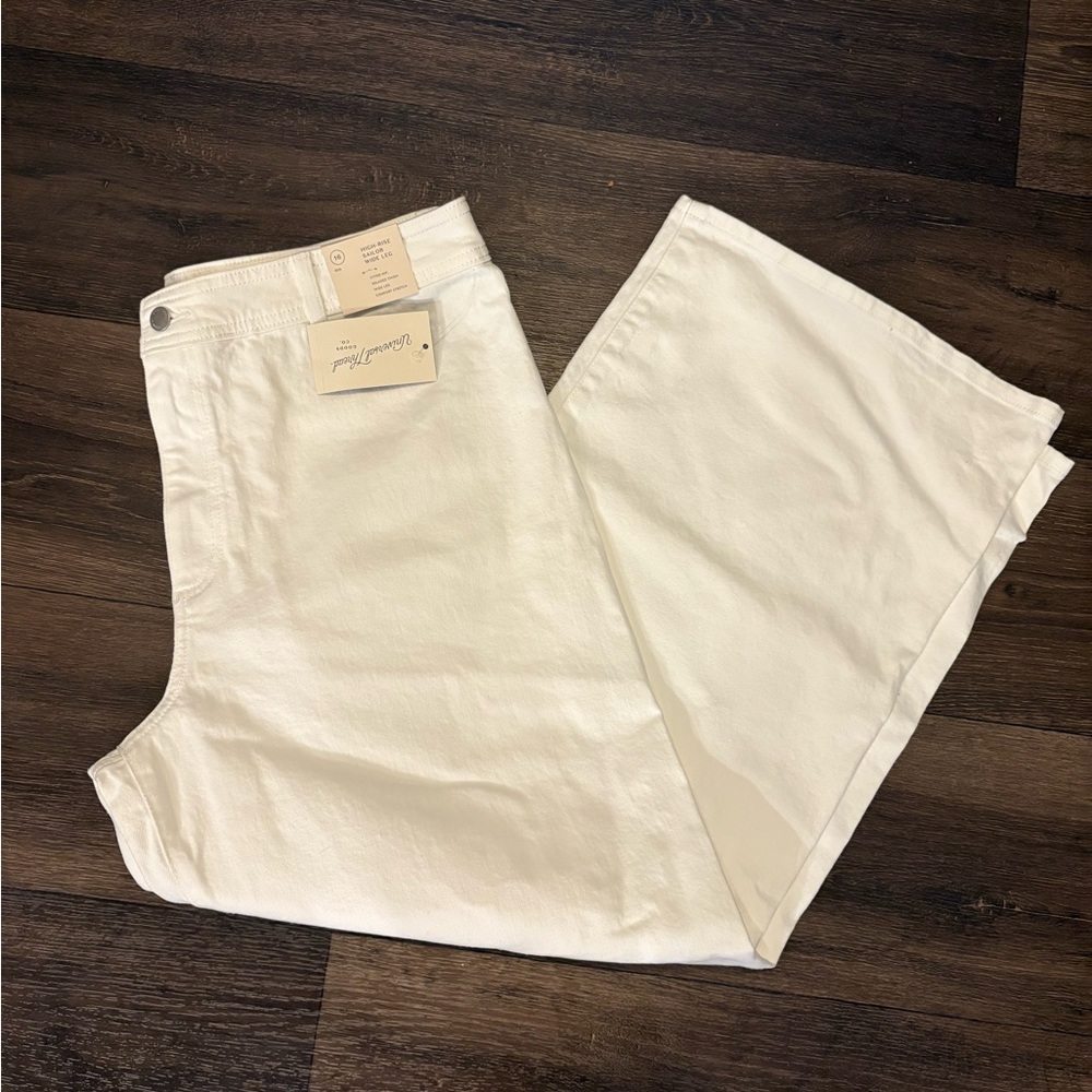 White Wide Leg Pants for Women